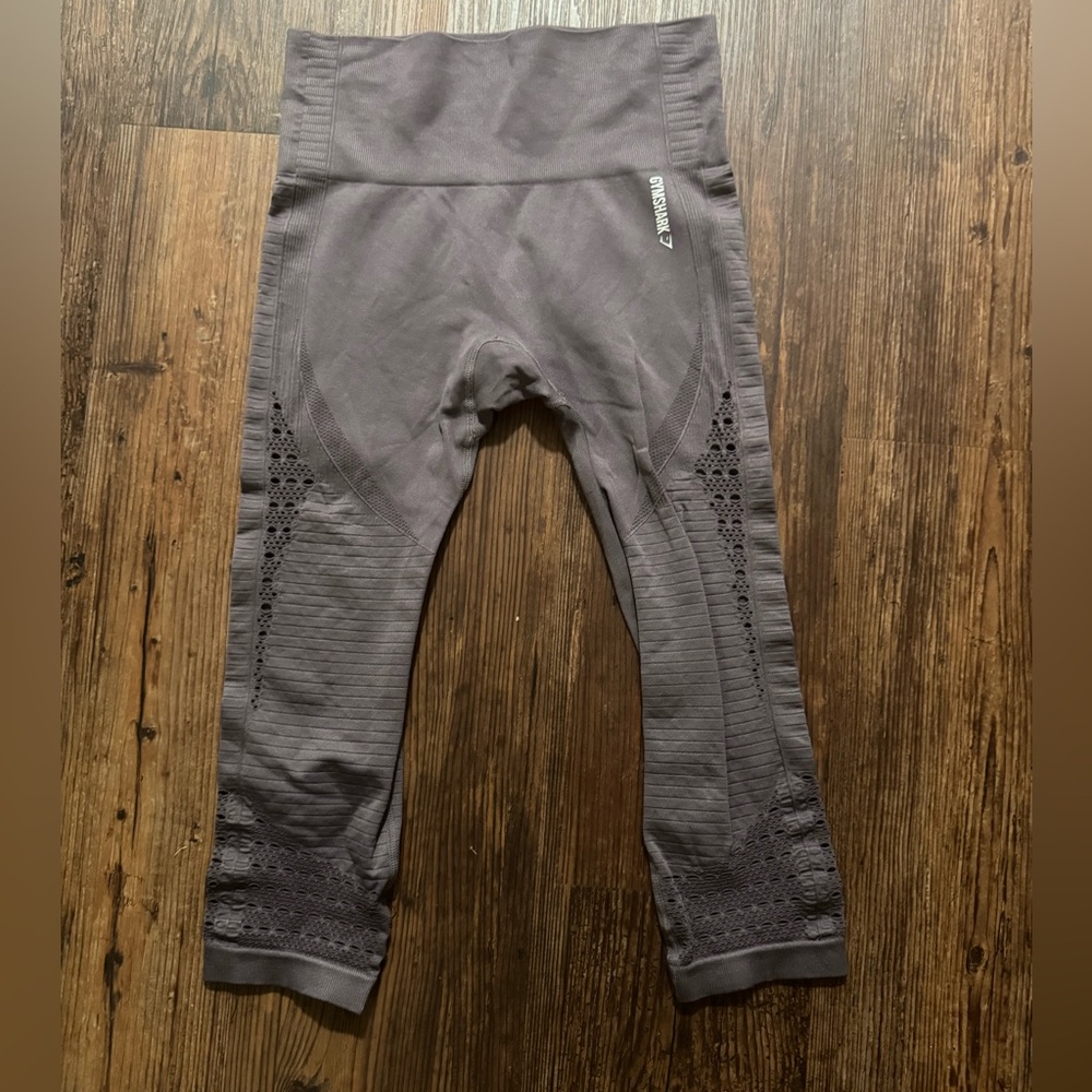 Gymshark Energy Seamless Cropped Leggings in Slate